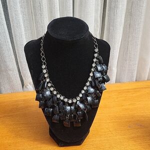 Elegant Black and Silver Necklace